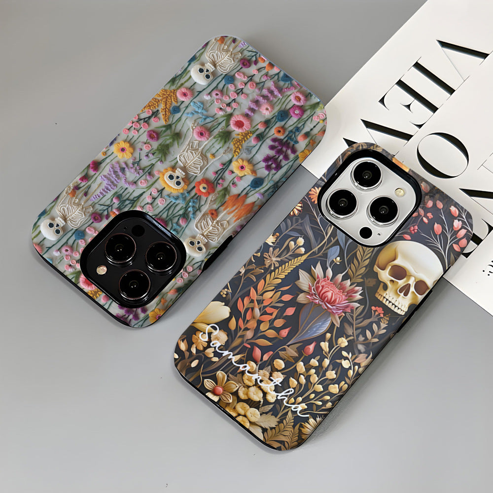 Halloween 2-in -1 Skull IPhone16 Anti-fall Hard Shell