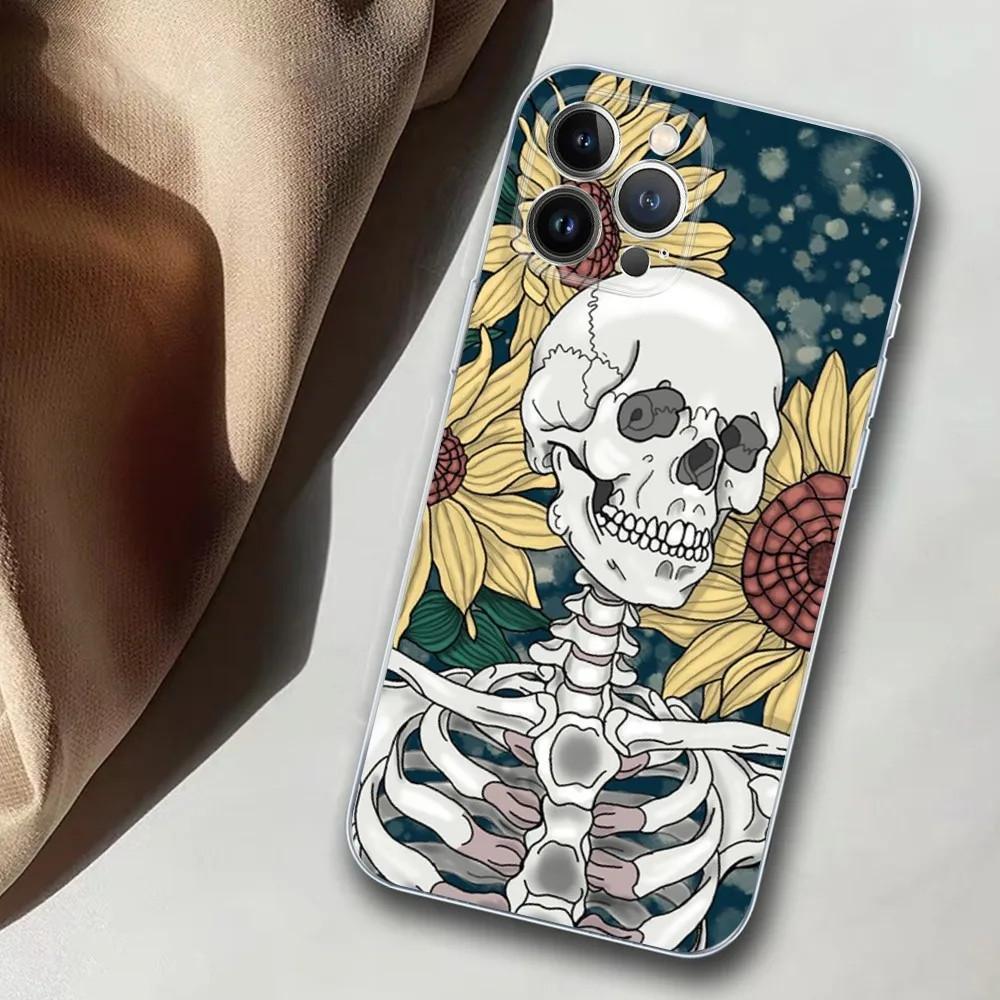 Skull Skeleton Painted Art Iphone16promax Phone Case