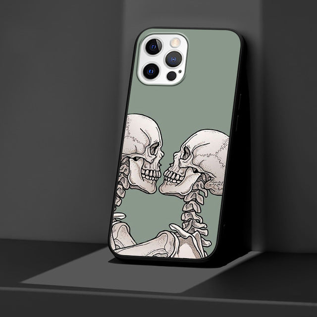 Rose Skull Dark IPhone16promax Phone Case