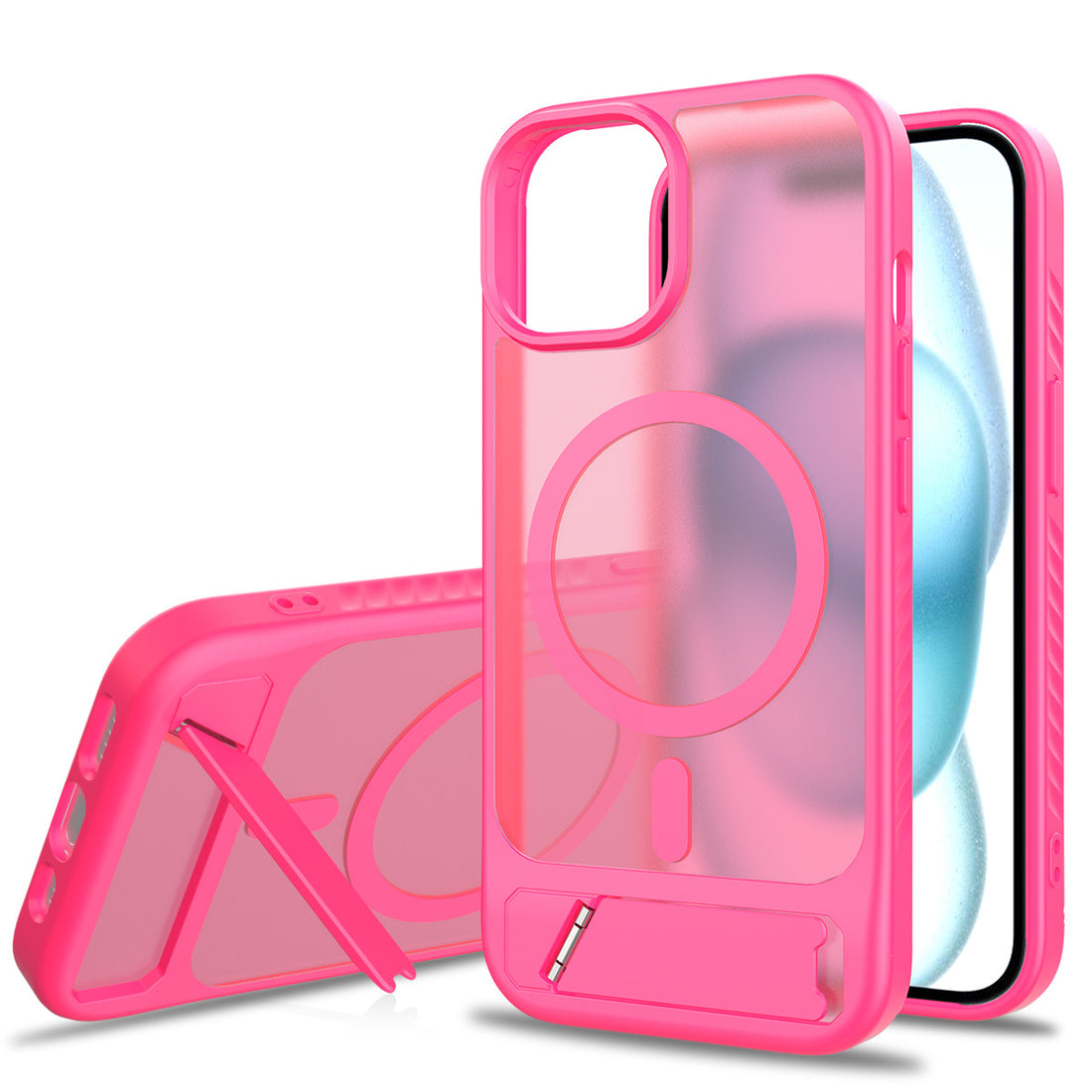 IPhone 17 Universal Magnetic Bracket Phone Case Skin-Sense Magnetic Two-in-One Phone Case