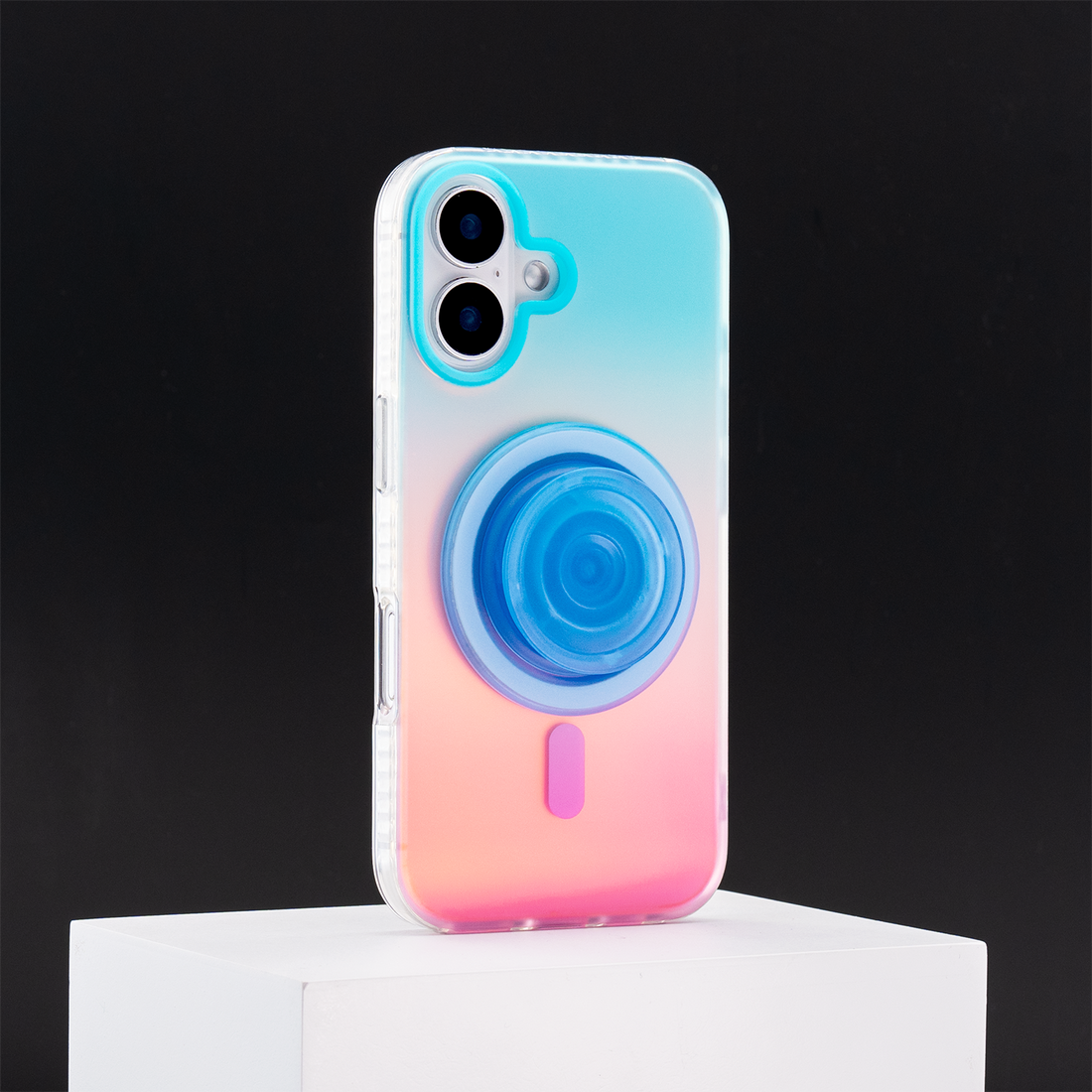 Neon Vibes|Gradient Red Frosted MagSafe Phone Case Grip Set