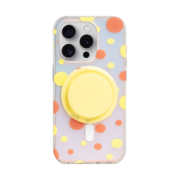 Opalescent Polka Dot | Lemon MagSafe Phone Case Grip Set