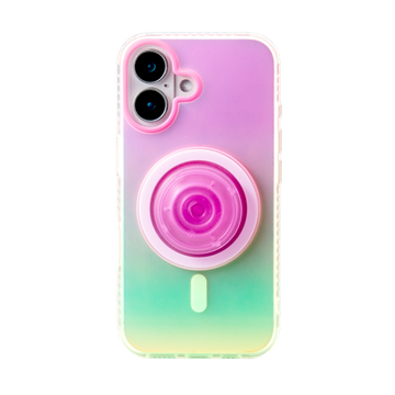 Neon Vibes|Pink Green Frosted MagSafe Phone Case Grip Set