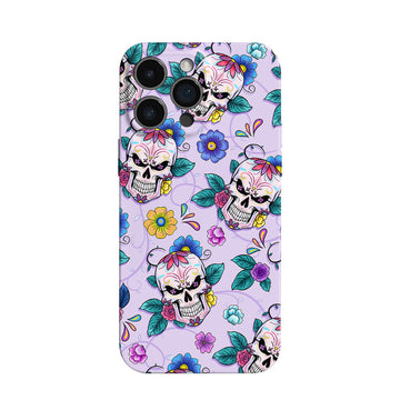 Line Flower Skull IPhone Case