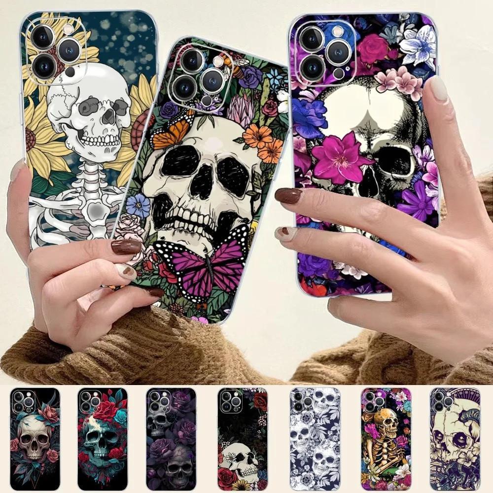 Skull Skeleton Painted Art Iphone16promax Phone Case
