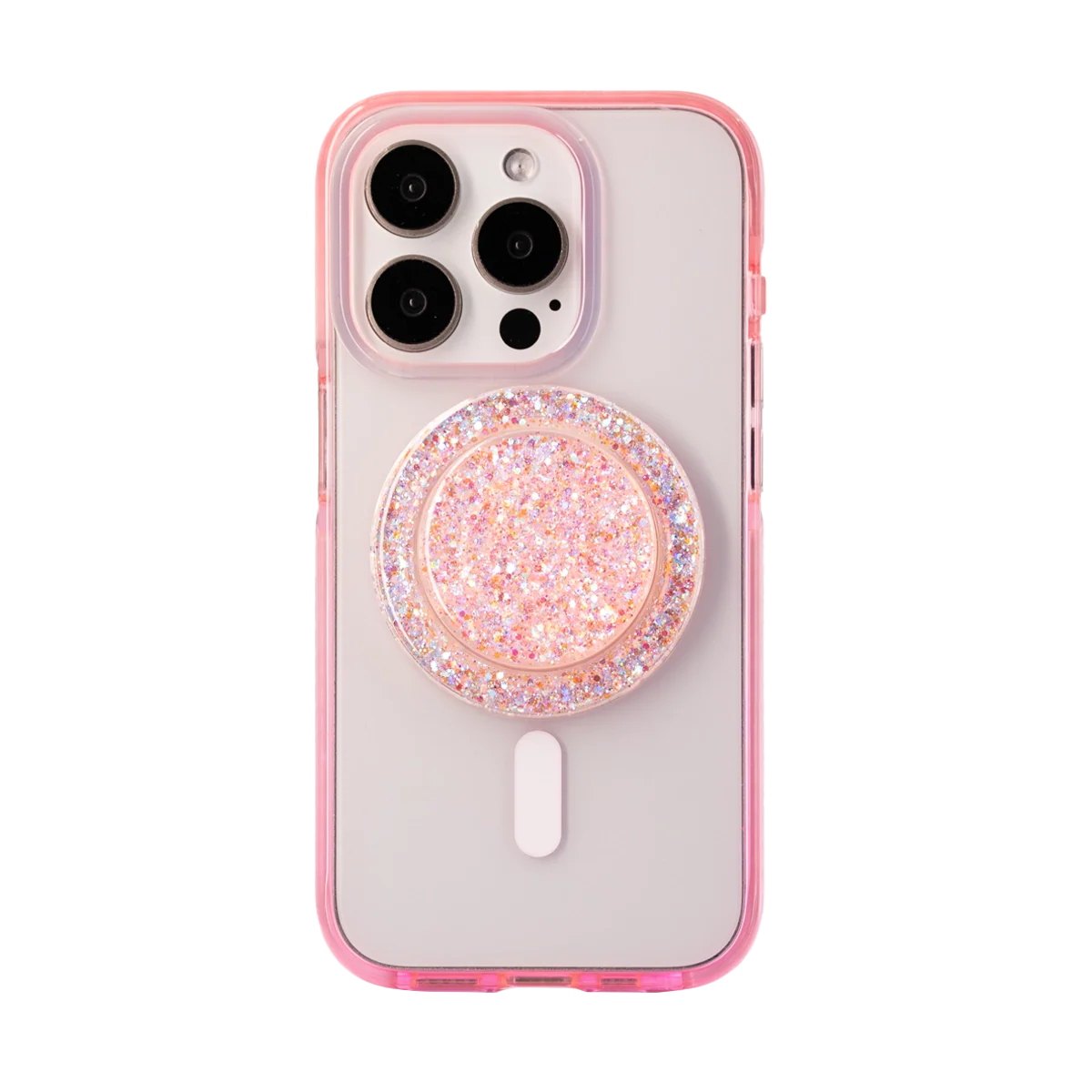 GlitzEdge | Pink MagSafe Phone Case Grip Set