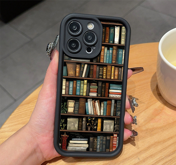 Retro Books Bookshelf IPhone Case For Apple IPhone 17