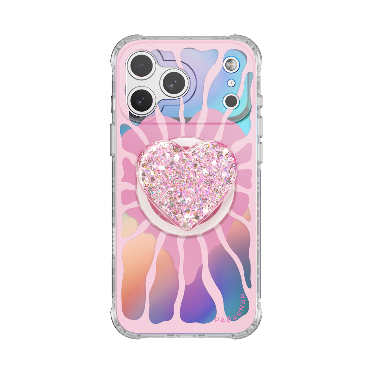 Radiant Hearts | Pink MagSafe Phone Case Grip Set