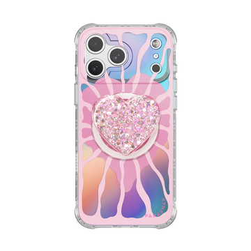 Radiant Hearts | Pink MagSafe Phone Case Grip Set