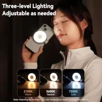 Mobile Phone Magnetic Beauty Fill Light Foldable Three-color Soft Light