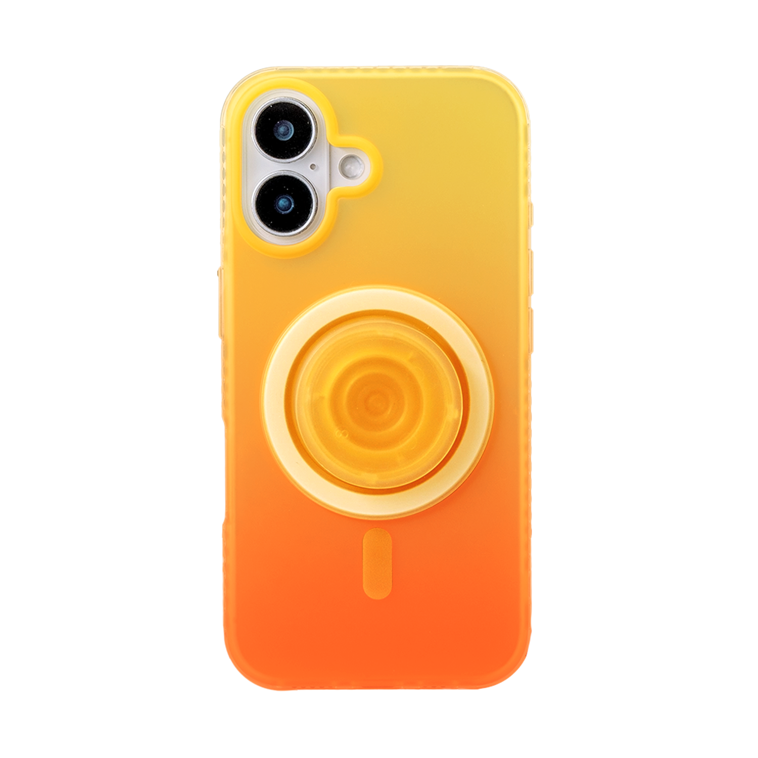 Neon Vibes｜Gradient Orange Frosted MagSafe Phone Case Grip Set