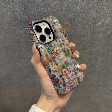 💀🌼Vintage Skeletons in Bloom Phone Case