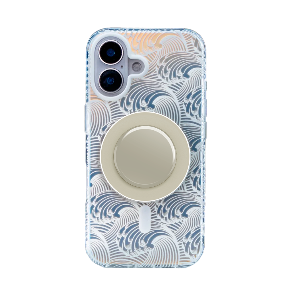 Sea Vibe | White MagSafe Phone Case Grip Set
