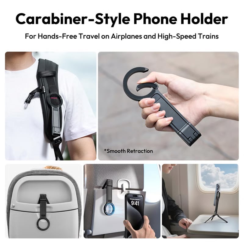 Magnetic Phone Tripod for iPhone, MA38 Portable Phone Holder Mini Tripod for Magsafe