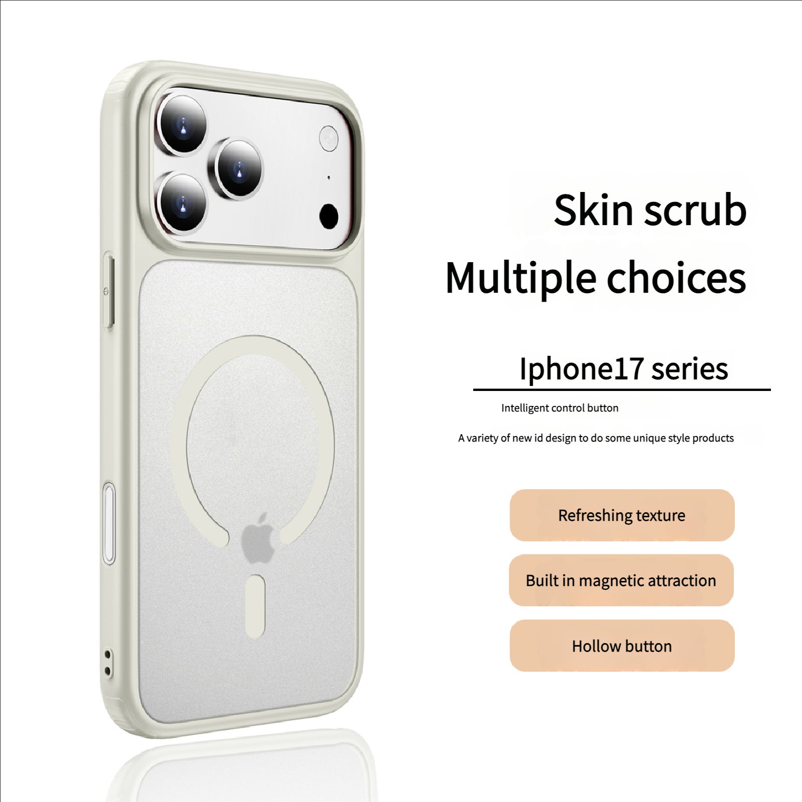 Flexlgrip-iphone17 Phone Case 16E Magnetic Skin-absorbing Sense Frosted Anti-fall Case