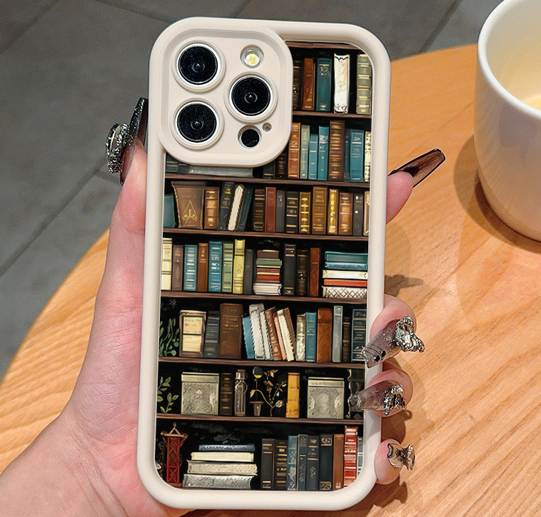 Retro Books Bookshelf IPhone Case For Apple IPhone 17