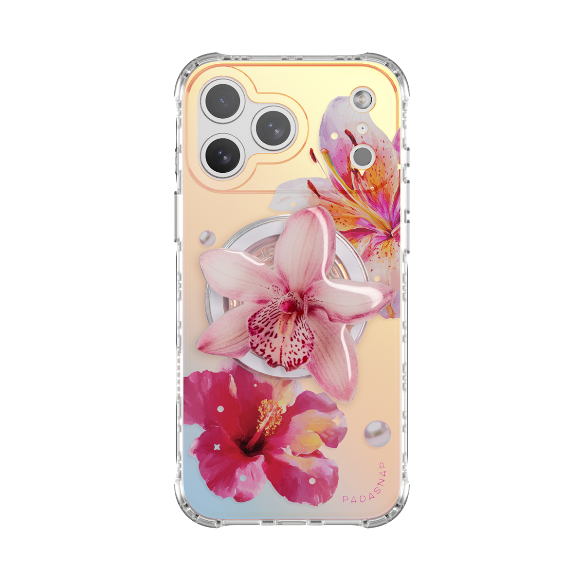 GlamFlora | Pink MagSafe Phone Case Grip Set