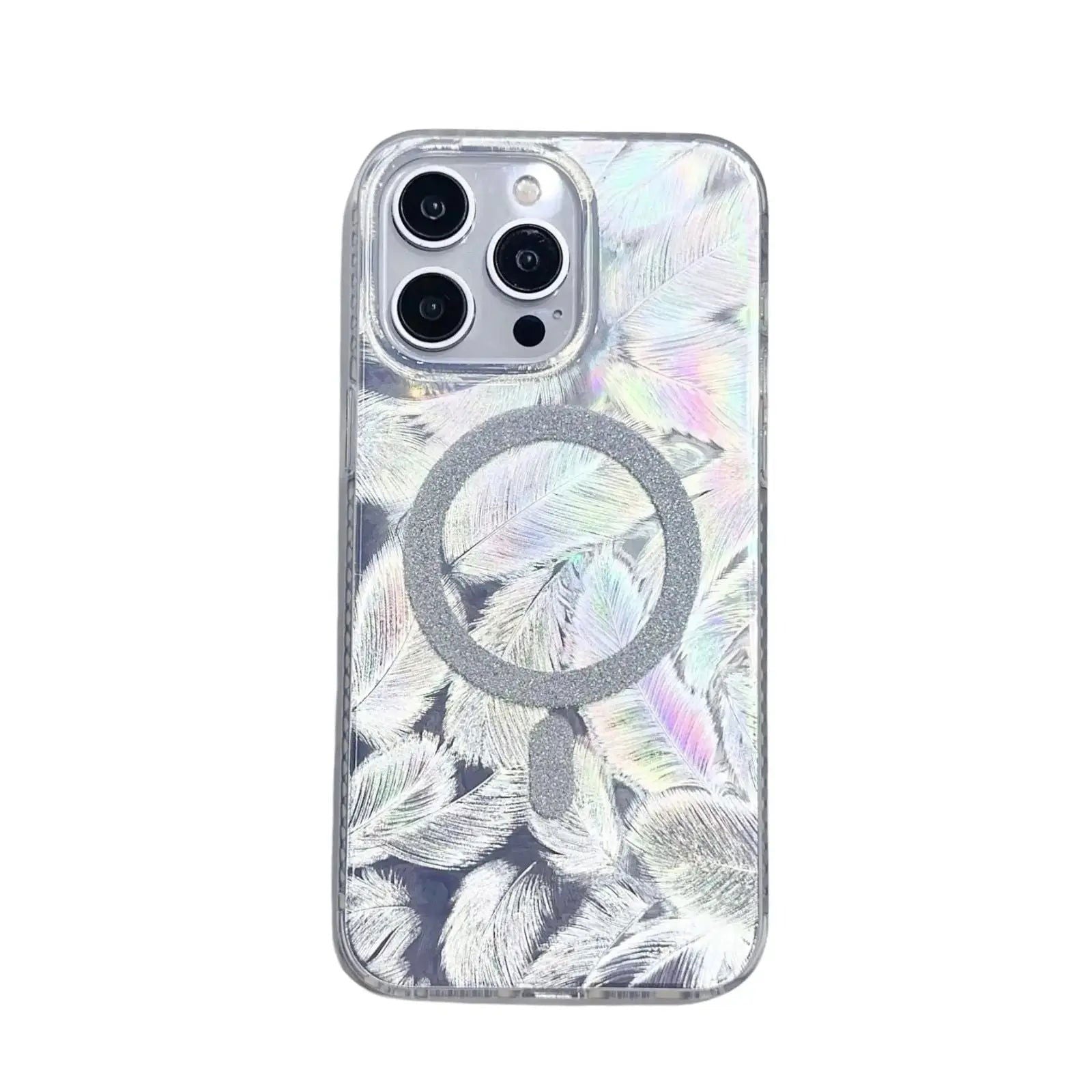 Iridescent Silver Glitter｜MagSafe Phone Case